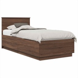 vidaXL Bedframe Bruin Eiken 70 x 190 cm Bewerkt hout