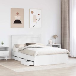 vidaXL Bedframe met lade met opslag Wit 160 x 200 cm Ingenieurshout