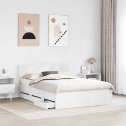 vidaXL Bedframe met lade met opslag Wit 160 x 200 cm Ingenieurshout