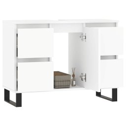 vidaXL Badkamerkast 80x33x60 cm bewerkt hout wit