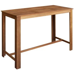vidaXL 7-delige Bartafel en -stoelenset massief acaciahout