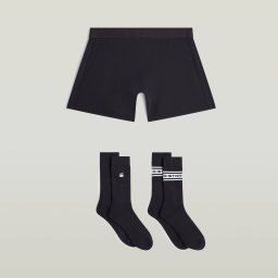 Set Boxershort en Sokken 44-47 - Zwart - Heren