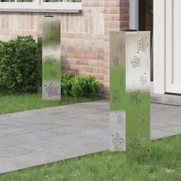 vidaXL Solar LED Pad Licht 2 st Warmwit 18 x 18 x 80 cm