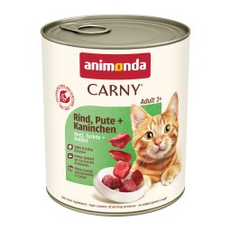 animonda Carny Adult 6 x 800 g Kattenvoer - Rund, Kalkoen + Konijn