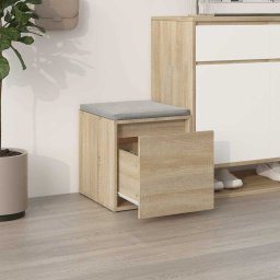 vidaXL Opbergbox met lade 40,5x40x40 cm bewerkt hout sonoma eikenkleur