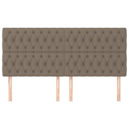 vidaXL Hoofdbord taupe 180x7x118/128 cm Stof