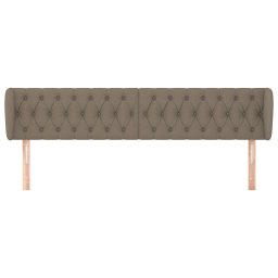 vidaXL Hoofdbord met randen 183x23x78/88 cm stof taupe