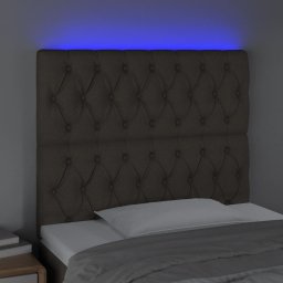 vidaXL Hoofdbord LED 90x7x118/128 cm stof taupe