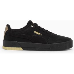PUMA - maat 37.5- Carina Raw Metallics Dames Sneakers - Black-Gold
