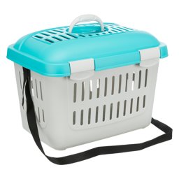 Trixie Transportbench Capri Grijs/Turquoise L44 x B33 x H32 cm