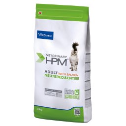 Virbac Veterinary HPM Adult Zalm Gecastreerd & Hele kat - 12 kg