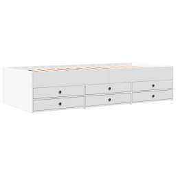 vidaXL Slaapbank met lades zonder matras 90x190 cm wit