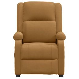 vidaXL Massagestoel fluweel bruin
