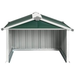 vidaXL Overkapping voor robotmaaier 92x97x63 cm staal groen