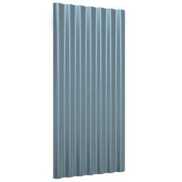vidaXL Dakpanelen 36 st 80x36 cm gegalvaniseerd staal grijs