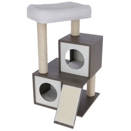Kerbl Pet krabpaal Flair, wit/grijs 48x44x86cm kat