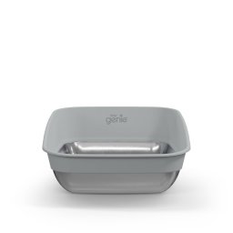 LitterLocker by Litter Genie® Platinum kattenbak roestvrij staal / grijs kat