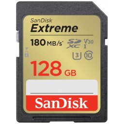 SanDisk Extreme 128GB SDXC Memory Card 180MB/s