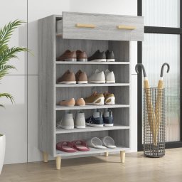 vidaXL Schoenenkast 60x35x105 cm bewerkt hout grijs sonoma eikenkleur