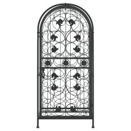 vidaXL Wijnrek voor 33 flessen 45x36x100 cm smeedijzer zwart