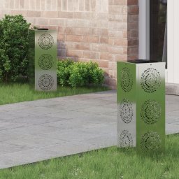 vidaXL Solar LED Pad Licht 2 st Warmwit 18 x 18 x 50 cm