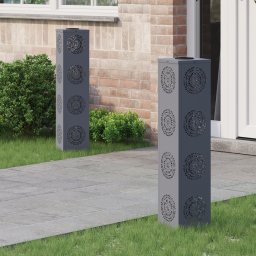 vidaXL Solar LED Pad Licht 2 st Warmwit 18 x 18 x 80 cm
