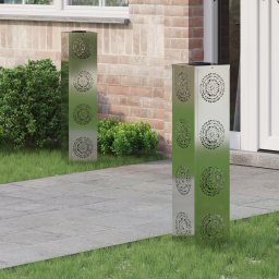 vidaXL Solar LED Pad Licht 2 st Warmwit 18 x 18 x 80 cm