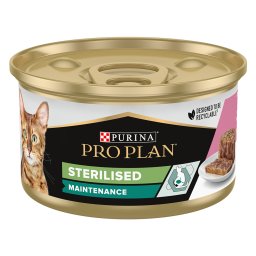 24x85g Sterilised Tonijn & Zalm Purina Pro Plan Kattenvoer