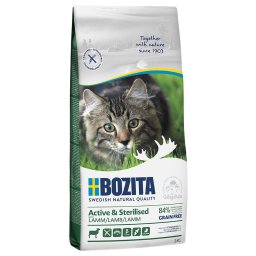 2x2kg Grainfree Active & Sterilised Lam Bozita Kattenvoer