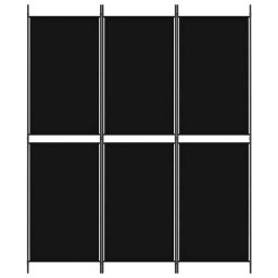 vidaXL Kamerscherm met 3 panelen 150x180 cm stof zwart