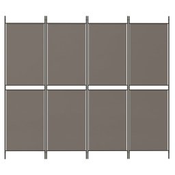 vidaXL Kamerscherm met 4 panelen 200x180 cm stof antracietkleurig