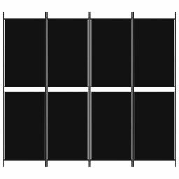 vidaXL Kamerscherm met 4 panelen 200x180 cm stof zwart