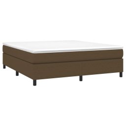 vidaXL Boxspring bed stof donkerbruin 180x200 cm