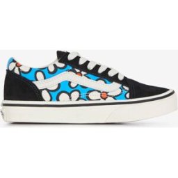 Schoenen Vans Old Skool Flowers- Baby Zwart/blauw Unisex 29