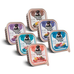 24x150g Doggy Dog Adult Mix (6 soorten) nat hondenvoer