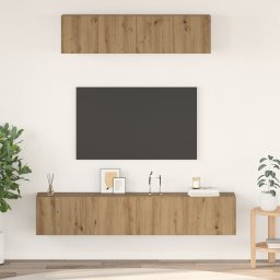 vidaXL Tv-meubelset 4 st Artisan Eiken Bewerkt hout
