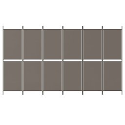 vidaXL Kamerscherm met 6 panelen 300x180 cm antracietkleurig