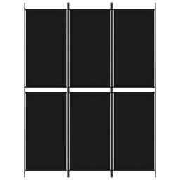 vidaXL Kamerscherm met 3 panelen 150x200 cm stof zwart