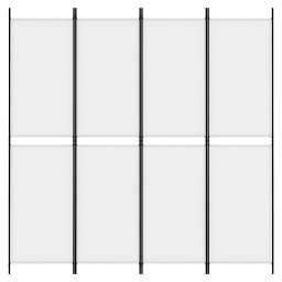 vidaXL Kamerscherm met 4 panelen 200x200 cm stof wit