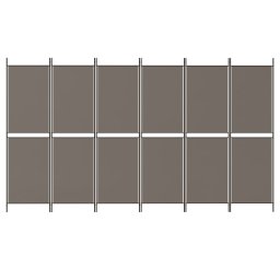 vidaXL Kamerscherm met 6 panelen 300x200 cm stof antracietkleurig