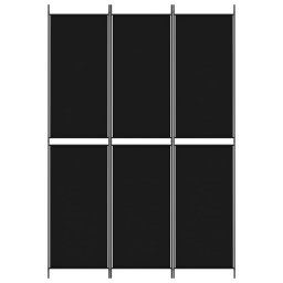 vidaXL Kamerscherm met 3 panelen 150x220 cm stof zwart