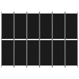 vidaXL Kamerscherm met 6 panelen 300x220 cm stof zwart