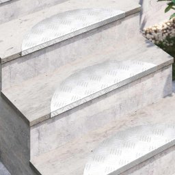 vidaXL Trapmatten 15 st 60 x 18 x 2,5 cm Zilver Aluminium