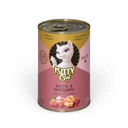 6x400g Kitty Cat Adult Pate Kalkoen & Garnalen natvoer voor katten