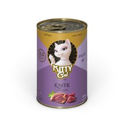 6x400g Kitty Cat Adult Pate Eend natvoer voor katten