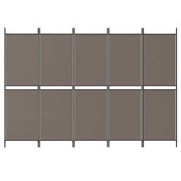 vidaXL Kamerscherm met 5 panelen 250x180 cm antracietkleurig