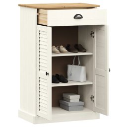 vidaXL Schoenenkast VIGO 60x35x96 cm massief grenenhout wit