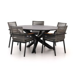 + 15% kassakorting | Bellagio Marudo/Lodola ø 150cm dining tuinset 6-delig stapelbaar - Laagste prijsgarantie!