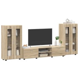 vidaXL Tv-meubelset FLORIN 3 st Sonoma Eiken Bewerkt hout