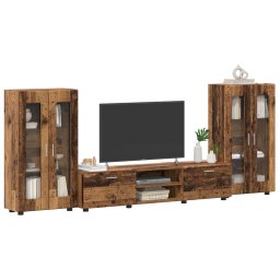 vidaXL Tv-meubelset FLORIN 3 st Oudhout Bewerkt hout